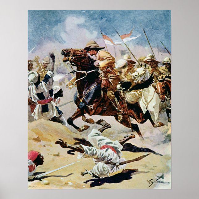 Charge of the 21st Lancers at Omdurman Poster (Framsidan)