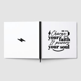 Charge Your Faith – Christian Inspirational Quote Gästböcker