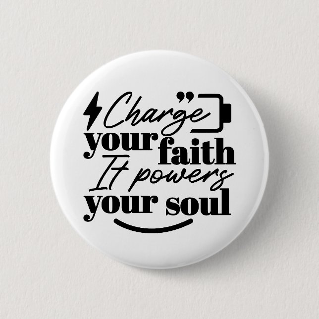 Charge Your Faith – Christian Inspirational Quote  Knapp (Framsida)
