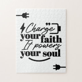 Charge Your Faith – Christian Inspirational Quote Pussel