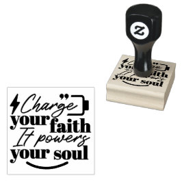 Charge Your Faith – Christian Inspirational Quote Stämpel