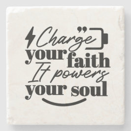 Charge Your Faith – Christian Inspirational Quote Stenunderlägg