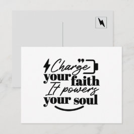 Charge Your Faith – Christian Inspirational Quote Vykort