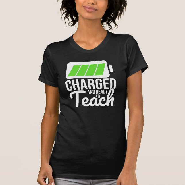 Charged and Redo to Teach 2 Woman's T-Shirt (Framsida)