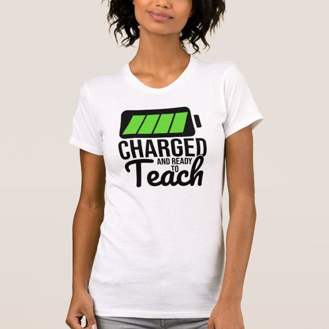 Charged and Redo to Teach Woman's T-Shirt (Framsida)