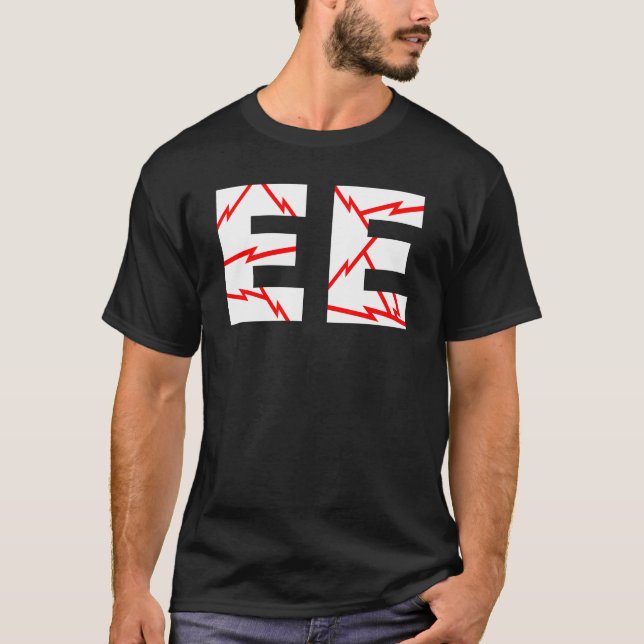 Charged EE Electrical Engineering T Shirt (Framsida)
