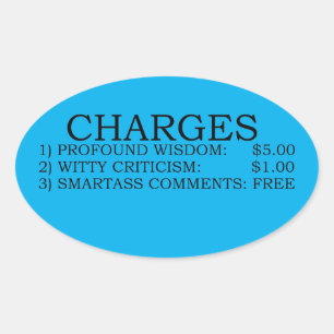 Charges Oval Sticker Ovalt Klistermärke