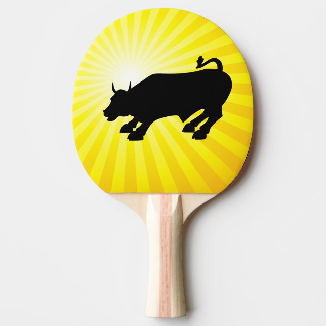 Charging Black Bull i Wall street Pingisracket (Framsidan)