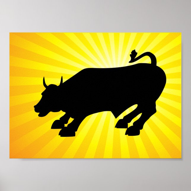 Charging Black Bull i Wall street Poster (Framsidan)