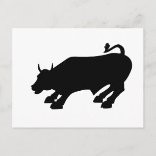 Charging Black Bull i Wall street Vykort