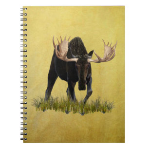 Charging Bull Moose Anteckningsbok