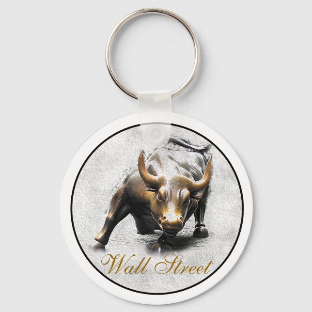 "Charging Bull" - New York-Wall street Keycha Nyckelring (Framsida)