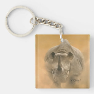 Charging Rhino - Pastels