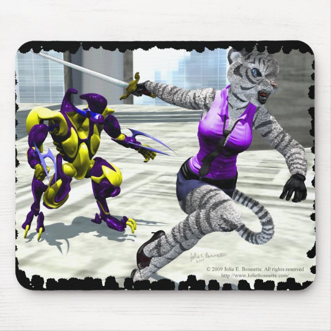 Charging Tigress Mousepad Musmatta (Framsidan)
