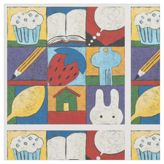 Chariklia Zarris målning av olika föremål Tyg (Närbild)