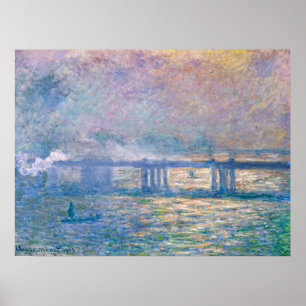 Charing Kor Bridge av Claude Monet Poster