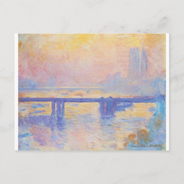 Charing Kor Bridge av Claude Monet Vykort (Framsida)