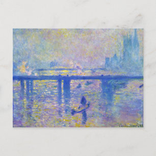 Charing Kor Bridge Claude Monet Vykort