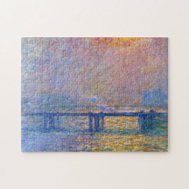 Charing Kor Bridge, Thames, Claude Monet Pussel (Horisontell)
