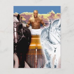 Chariot Tarot Card Art Vykort