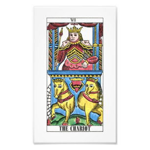 Chariot Tarot Card Fototryck