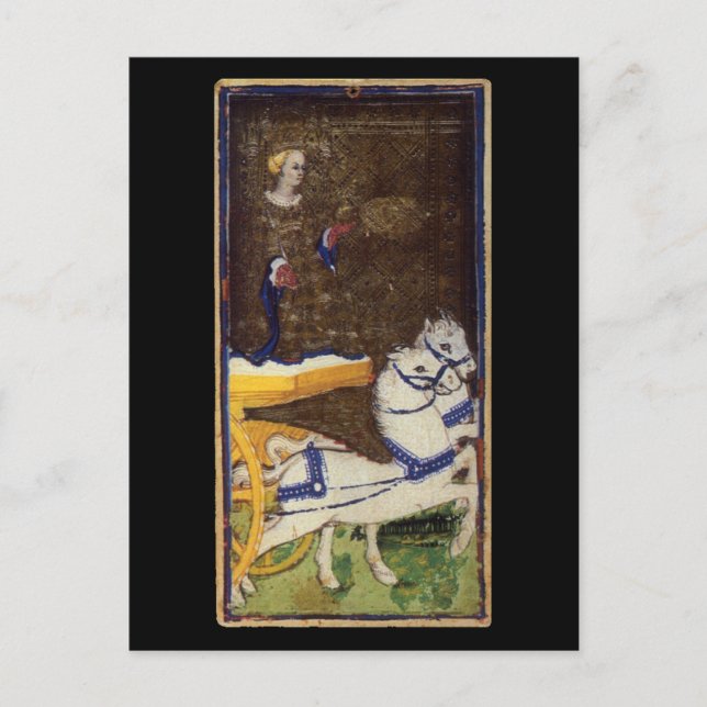 Chariot Tarot Card Vykort (Framsida)