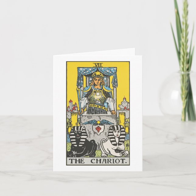 Chariot tarot-kort - Rider Waite Smith-tarot Kort (Framsida)