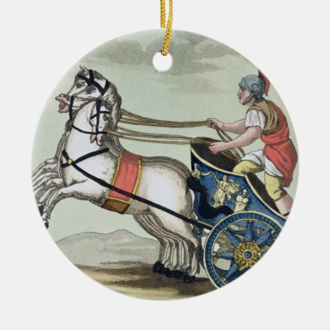 Charioteer, från "L'Antica Roma", 1825 (färg belys Julgransprydnad Keramik (Framsidan)