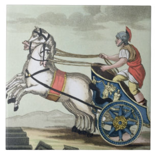 Charioteer från "L'Antica Roma", 1825 (färg tän Kakelplatta