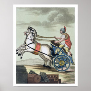 Charioteer från "L'Antica Roma", 1825 (färg tände Poster