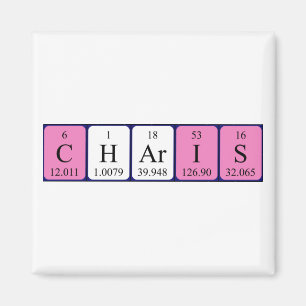 Charis periodiskt bord namn magnet