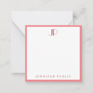 Charisma Red Modern Template Initial Monogram Anteckningskort