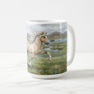 Charismatisk Pinto Isländsk Sto akvarell Kaffemugg