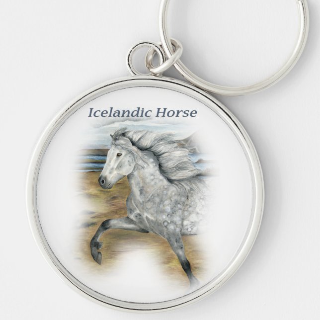 Charismatisk Rund Silverfärgad Nyckelring (Framsidan)