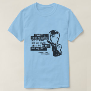 CHARITETEN MÄTS INTE AV VAD MAN HAR GETT UT T SHIRT