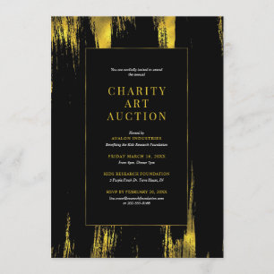 Charity Art Auction Party Inbjudningar