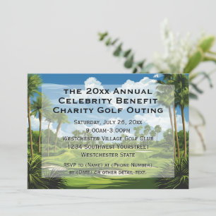 Charity Event Corporate Golf Tournament Company Inbjudningar