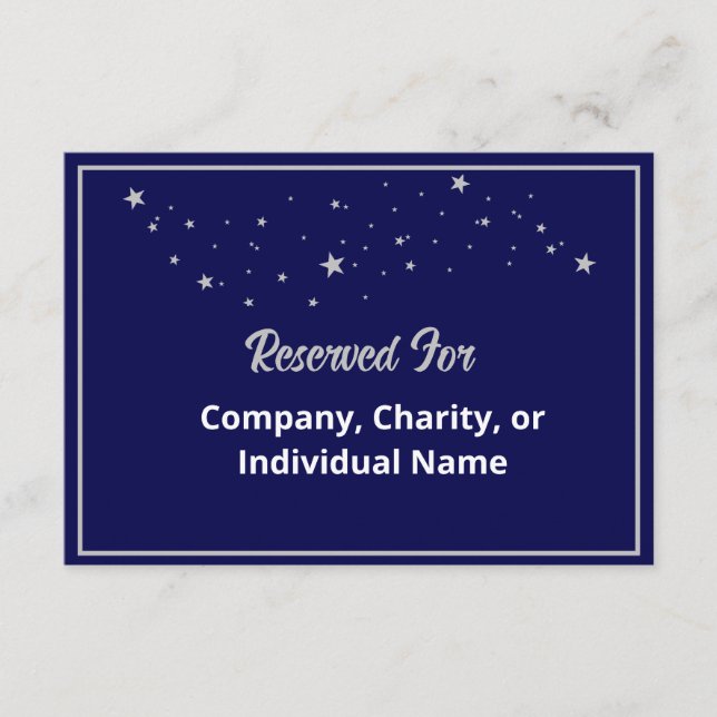 Charity Gala Boll Elegant Blue Silver Reserved (Framsida)