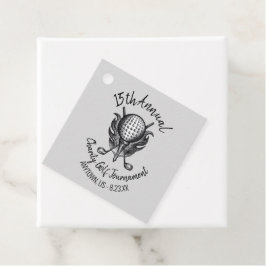 Charity Golf Tournament Boll Tee Klubbs Course Gåvor Etiketter