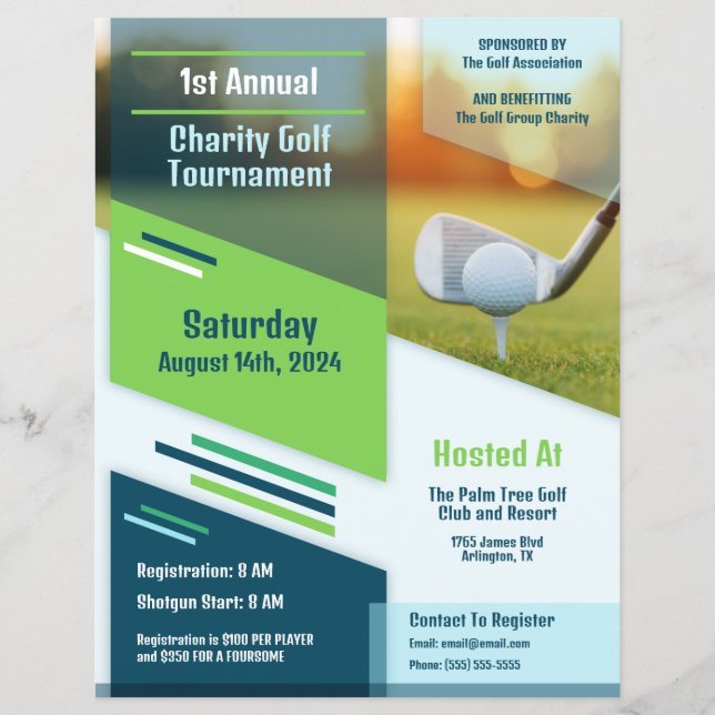 Charity Golf Tournament Flyer (Framsida)