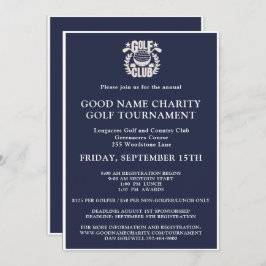 Charity Golf Tournament Logotyp QR-kod Inbjudningar