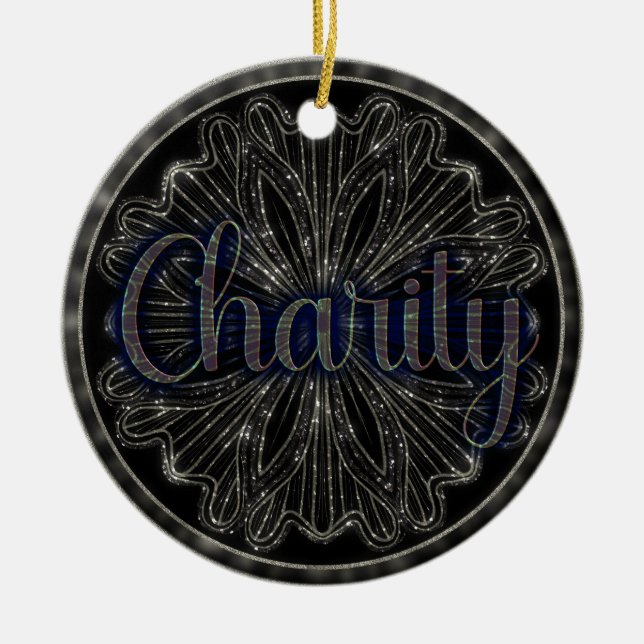 Charity Mandala Julgransprydnad Keramik (Framsidan)