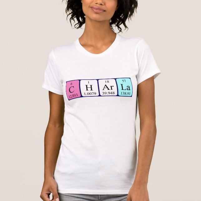 Charla periodisk skjorta bord namn tee shirt (Framsida)