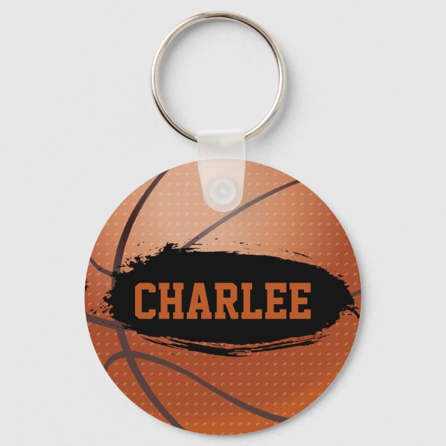 Charlee Personlig Basketnyckelring Nyckelring (Framsida)