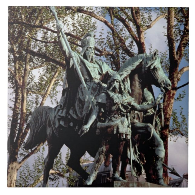 Charlemagne (Carolus Magnus, Charles underbaren) Kakelplatta (Framsidan)