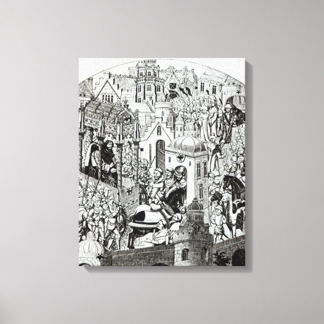 Charlemagne i staden Jerusalem Canvastryck (Framsida)