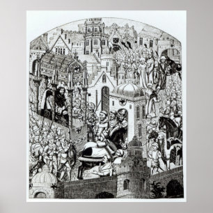 Charlemagne i staden Jerusalem Poster