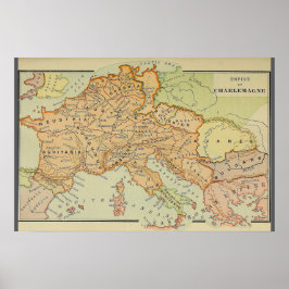 Charlemagne Karta (1886) Poster