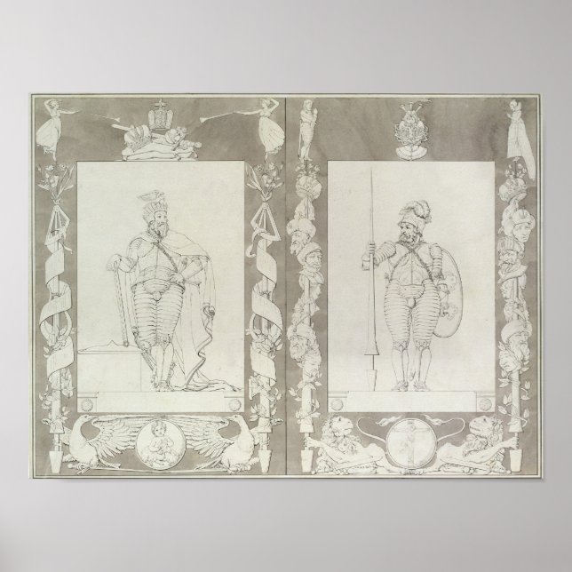 Charlemagne och Heymon, 1804-5 Poster (Framsidan)