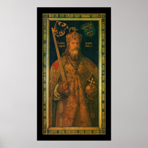 Charlemagne vid den Dürer kanvastrycket Poster
